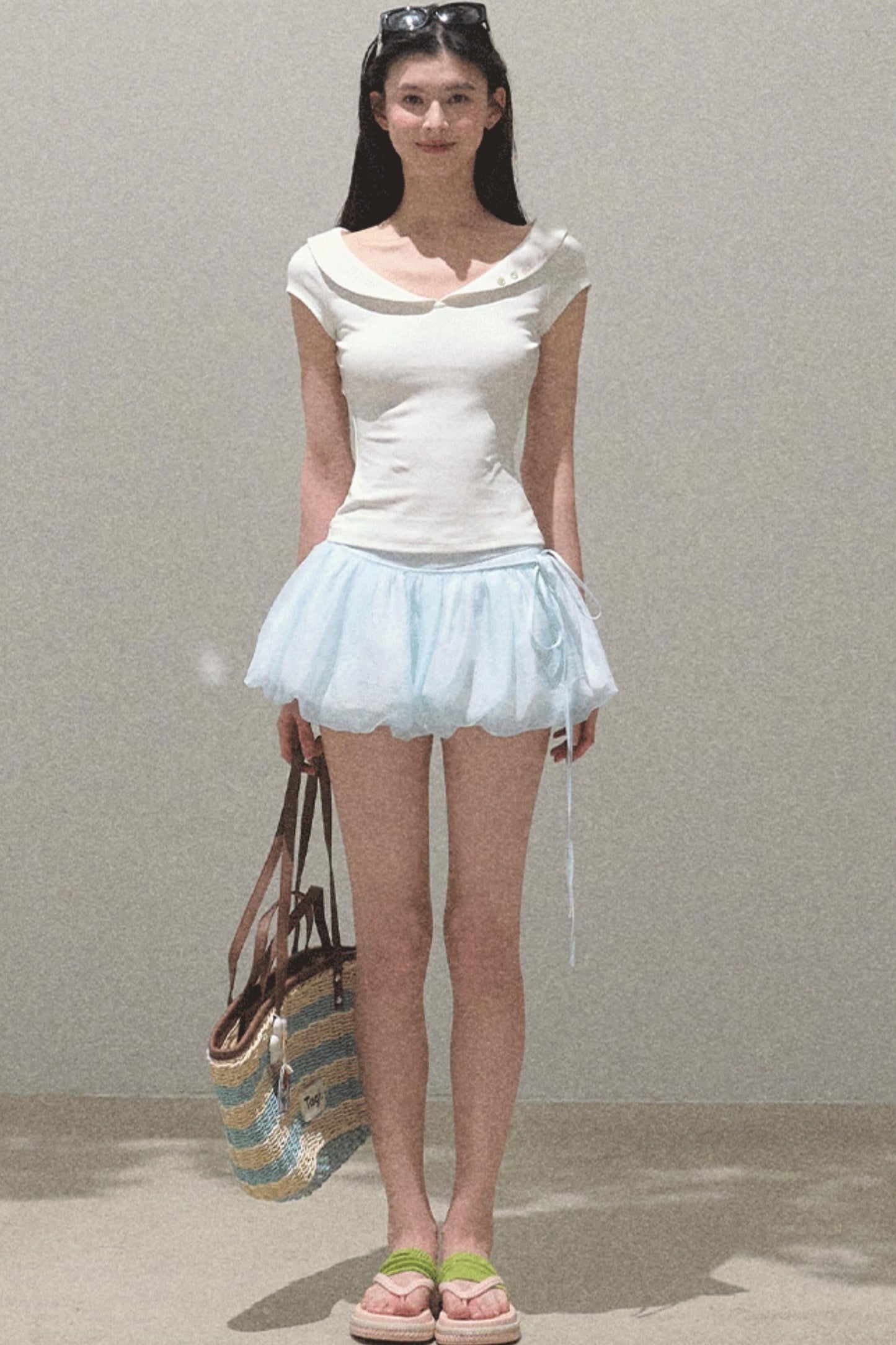 Floral Peplum Culottes Skirt Set