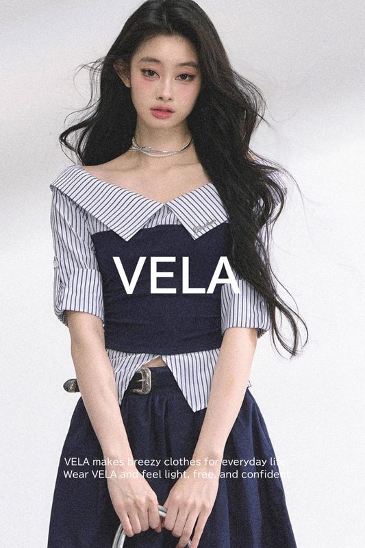 Gray Sugar Striped Short-Sleeved Shirt