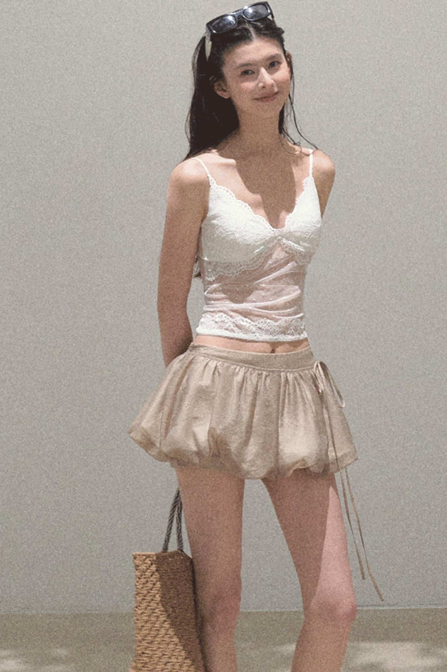 Floral Peplum Culottes Skirt Set