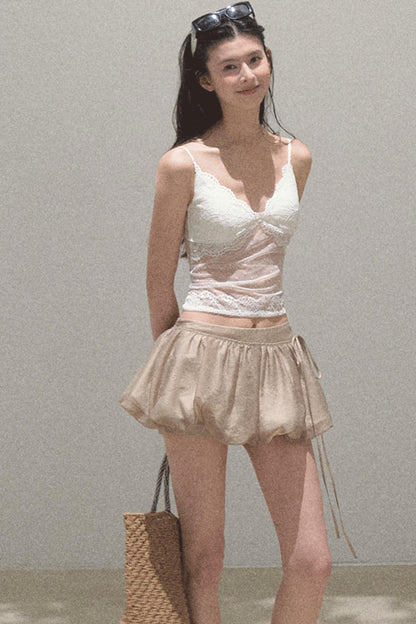 Floral Peplum Culottes Skirt Set