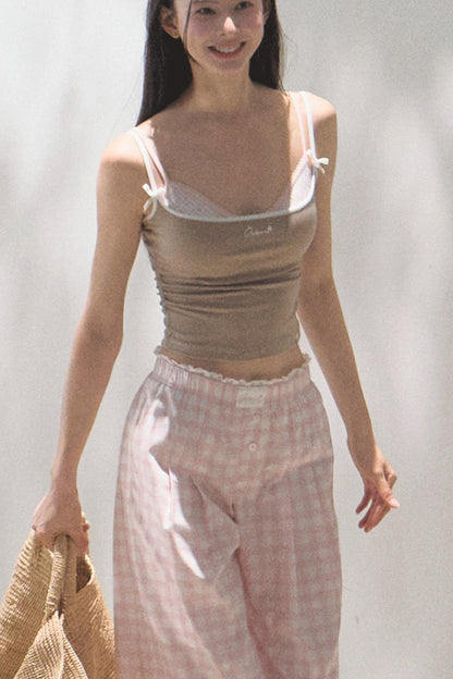 Stretch Chambray Camisole Set