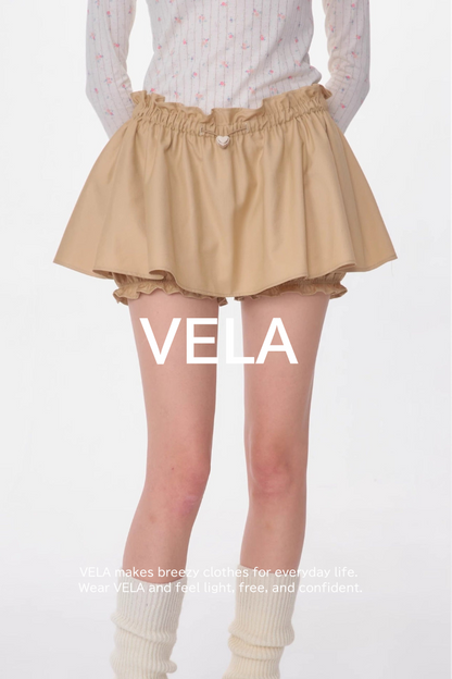 High-Waist Fungus A-Line Skirt Shorts