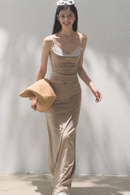 Stretch Chambray Camisole Set