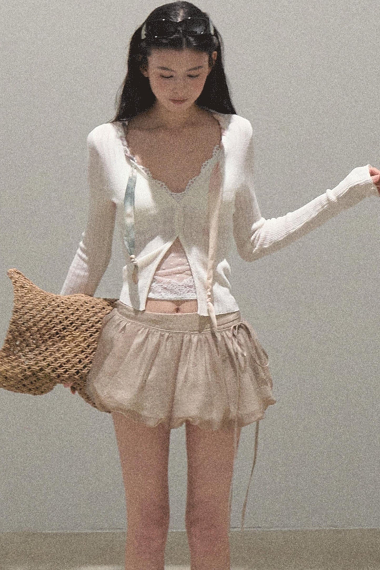 Floral Peplum Culottes Skirt Set