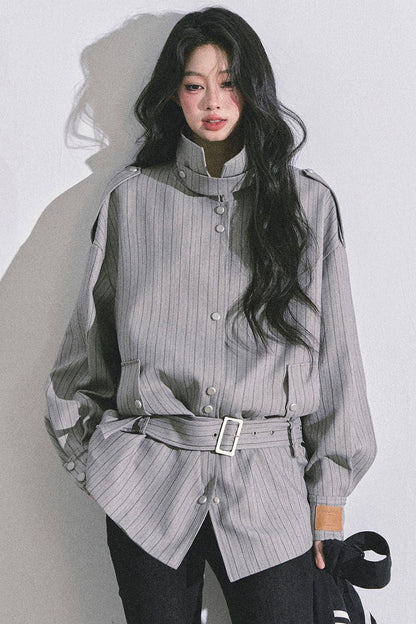 Autumn Striped Slimming Jacket