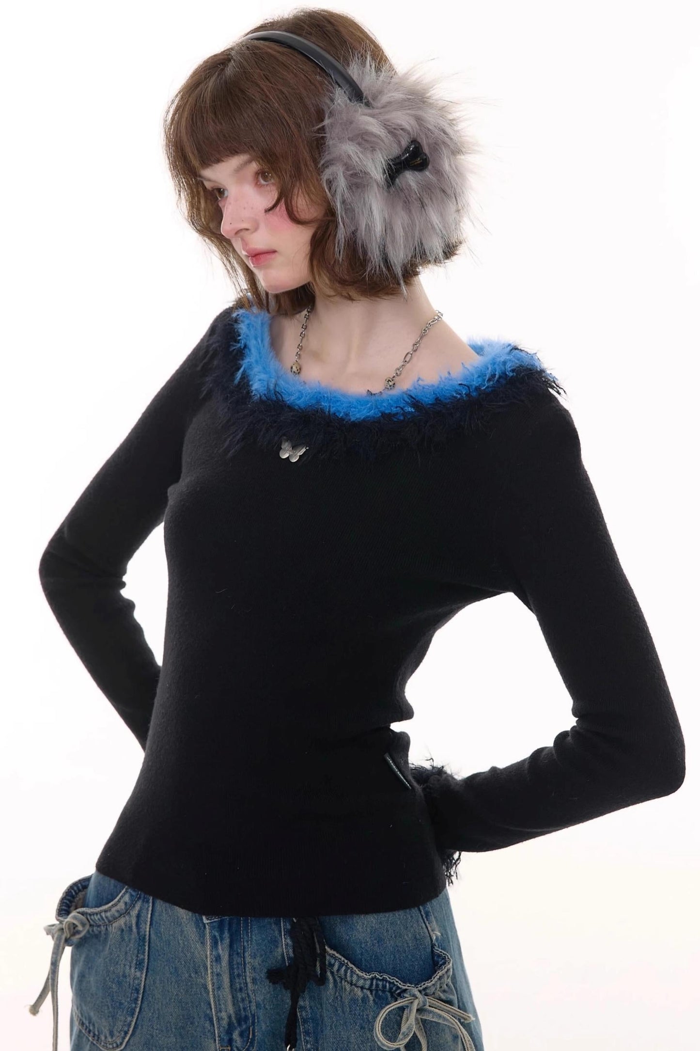 美式复古针织毛衣