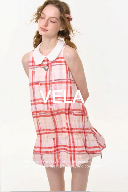 Pink Plaid Doll Dress