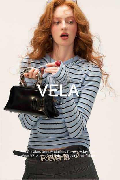 Apple Stripe Hoodie Sweater