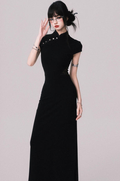 Retro Mermaid Lace Cheongsam Dress