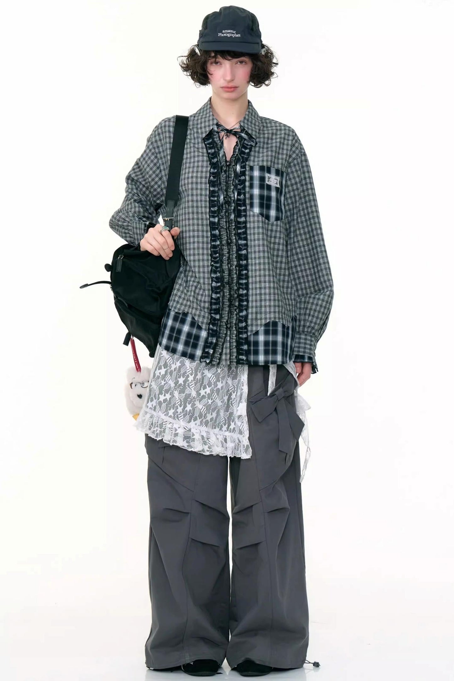 Retro Plaid Long-Sleeved Shirt