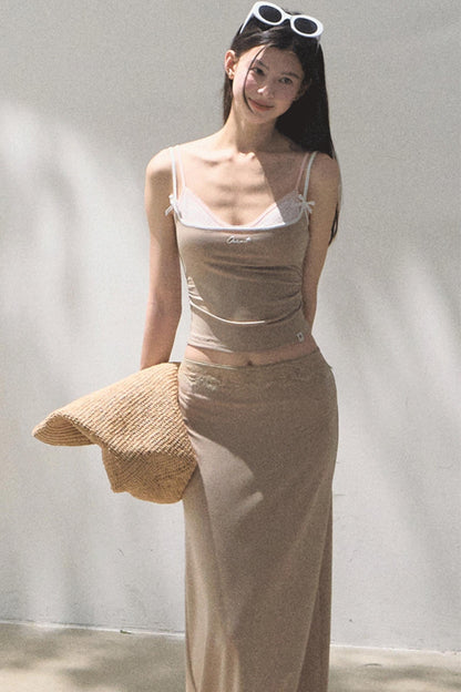 Stretch Chambray Camisole Set