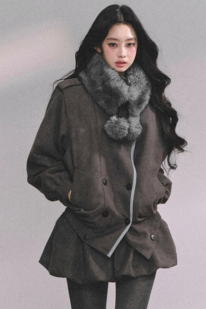 French Autumn Blazer Suit Set-Up