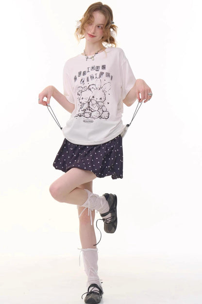 Polka Dot A-Line Skirt