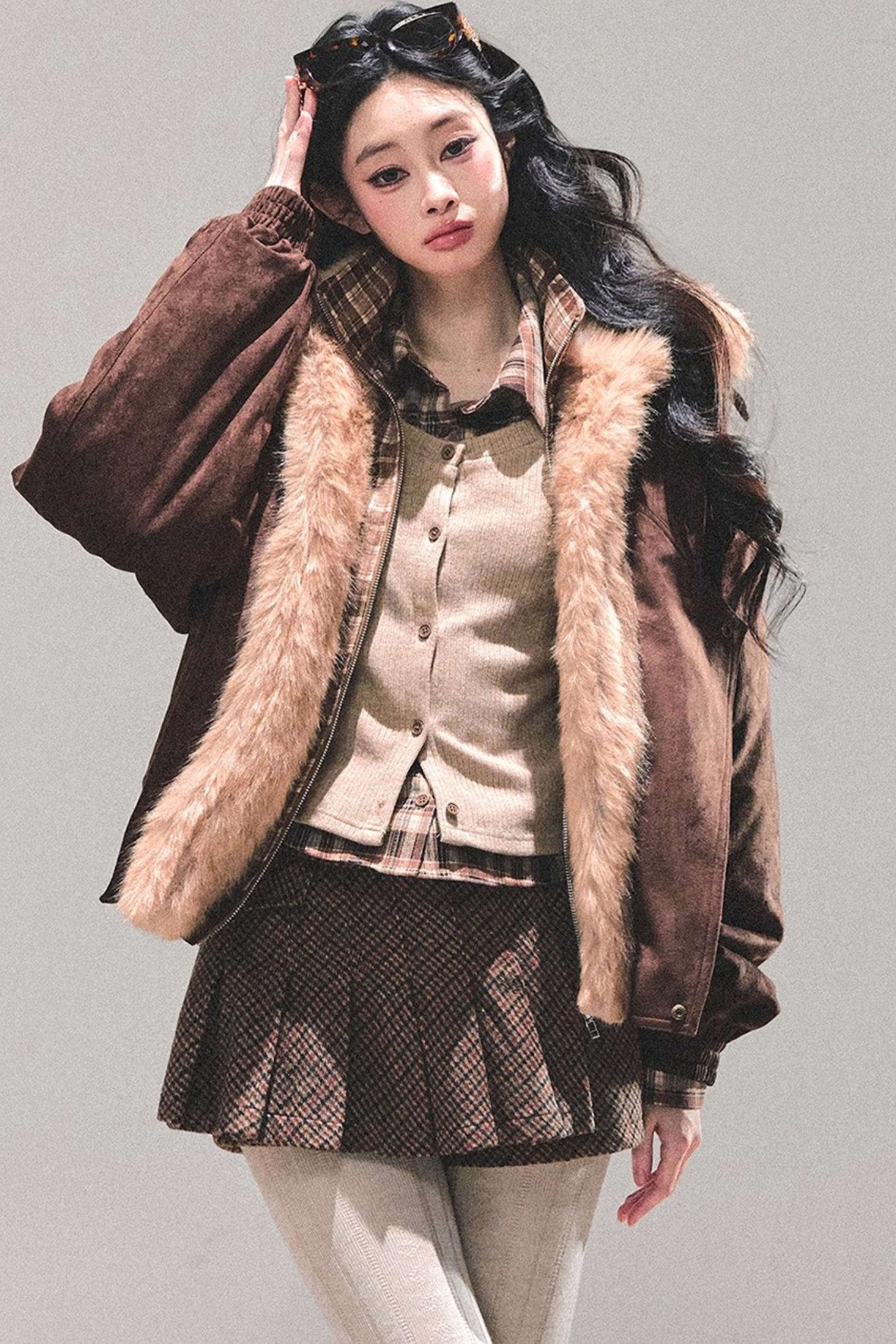 Plaid Padded Cotton Jacket