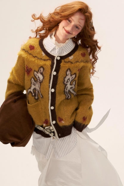 Cute Butterfly Fawn Cardigan