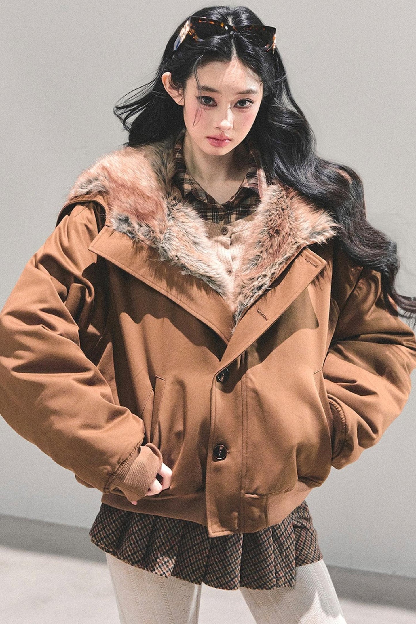 Hepburn-Style Quilted Winter Coat