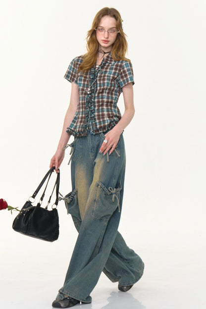 Plaid Short Sleeve Shirt