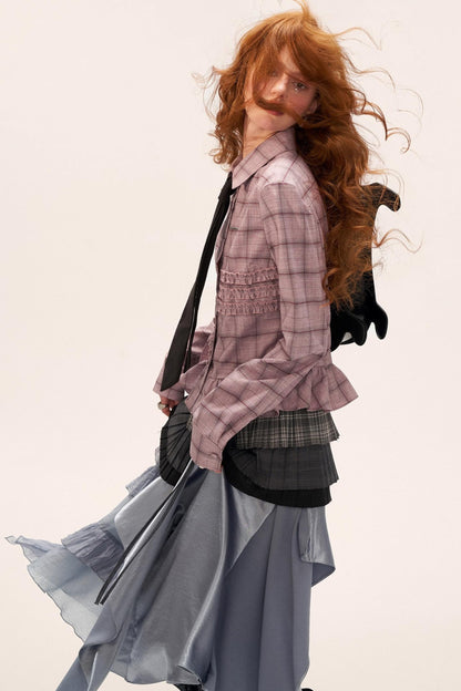 Autumn Plaid Layered Niche Skirt