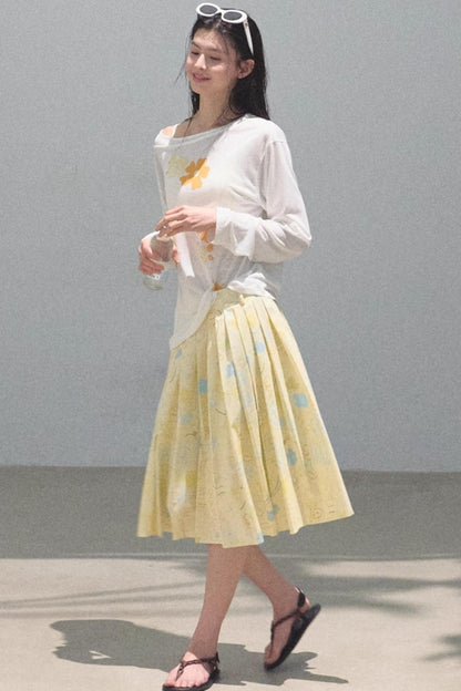 Floral Knit Off-the-Shoulder Cover-Up Top