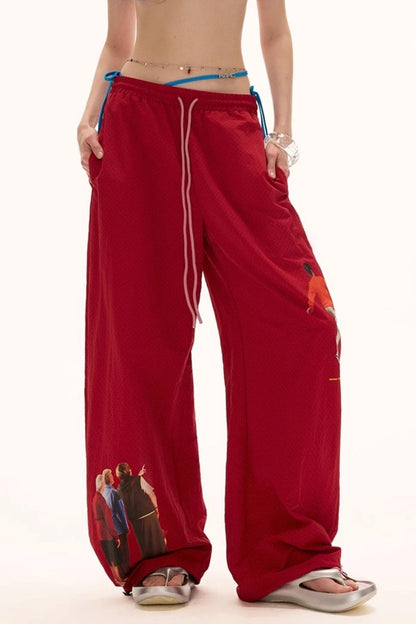 Summer Polka Dot Wide Leg Pants