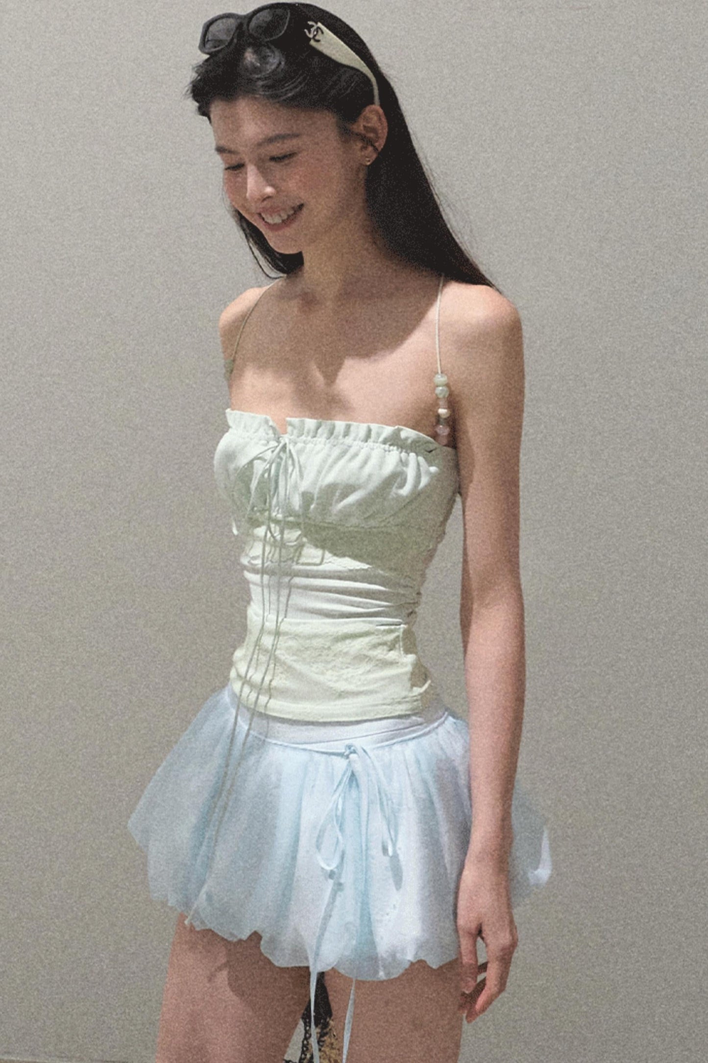 Floral Peplum Culottes Skirt Set