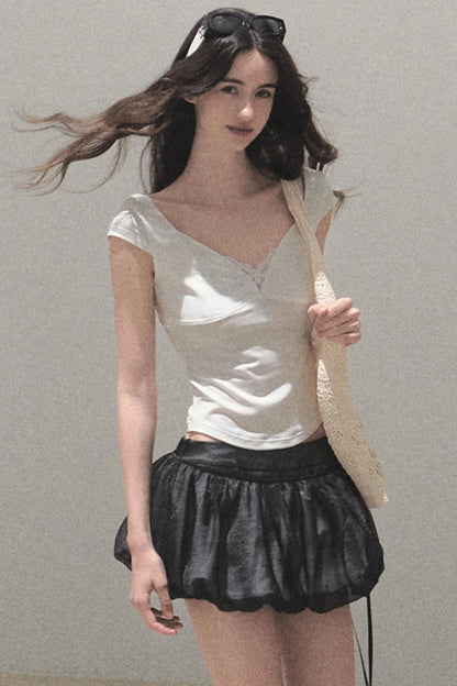 Floral Peplum Culottes Skirt Set