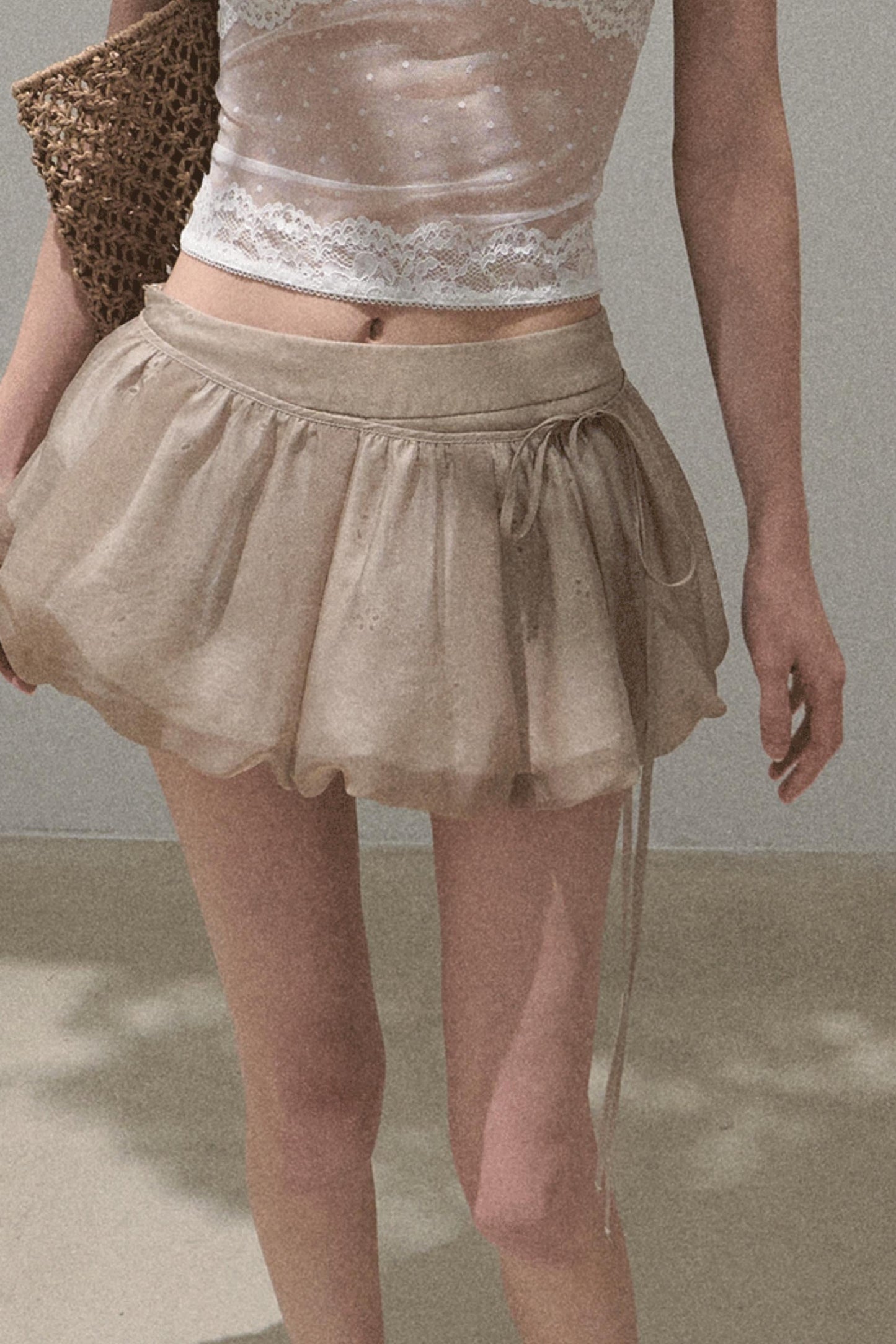 Floral Peplum Culottes Skirt Set