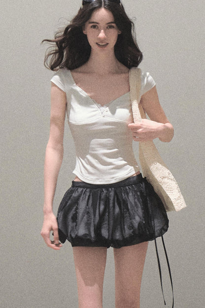 Floral Peplum Culottes Skirt Set