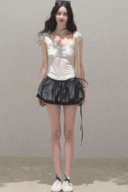 Floral Peplum Culottes Skirt Set