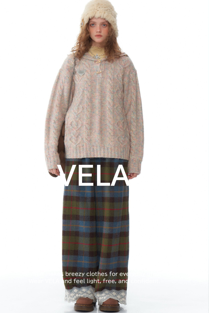 Retro Plaid Lace Stitched Pants