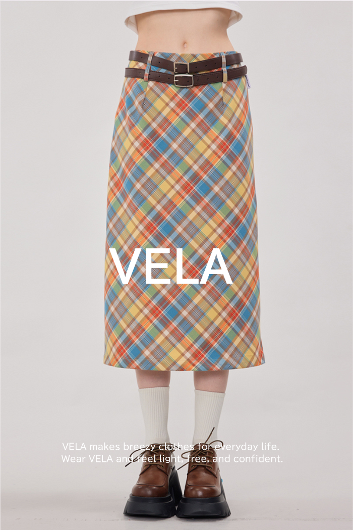 Retro Color Plaid Skirt