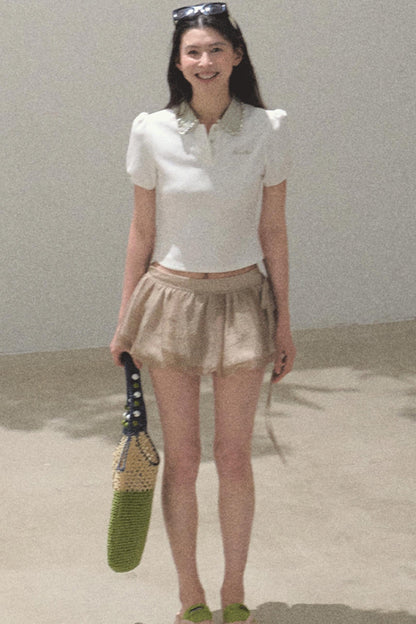 Floral Peplum Culottes Skirt Set