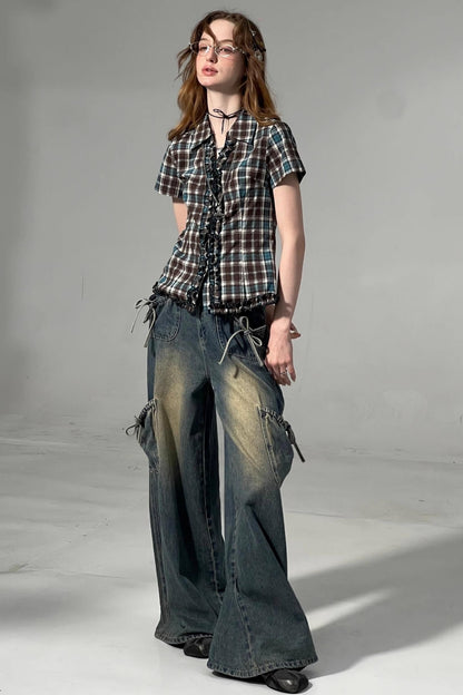 Plaid Short Sleeve Shirt