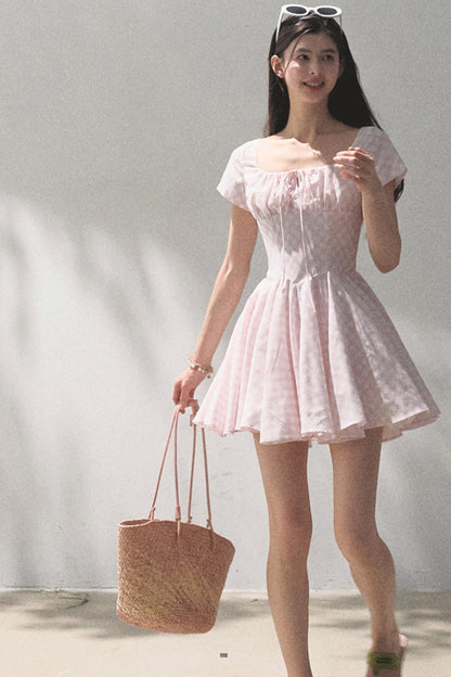 Sweet Bow Tie Mini Dress