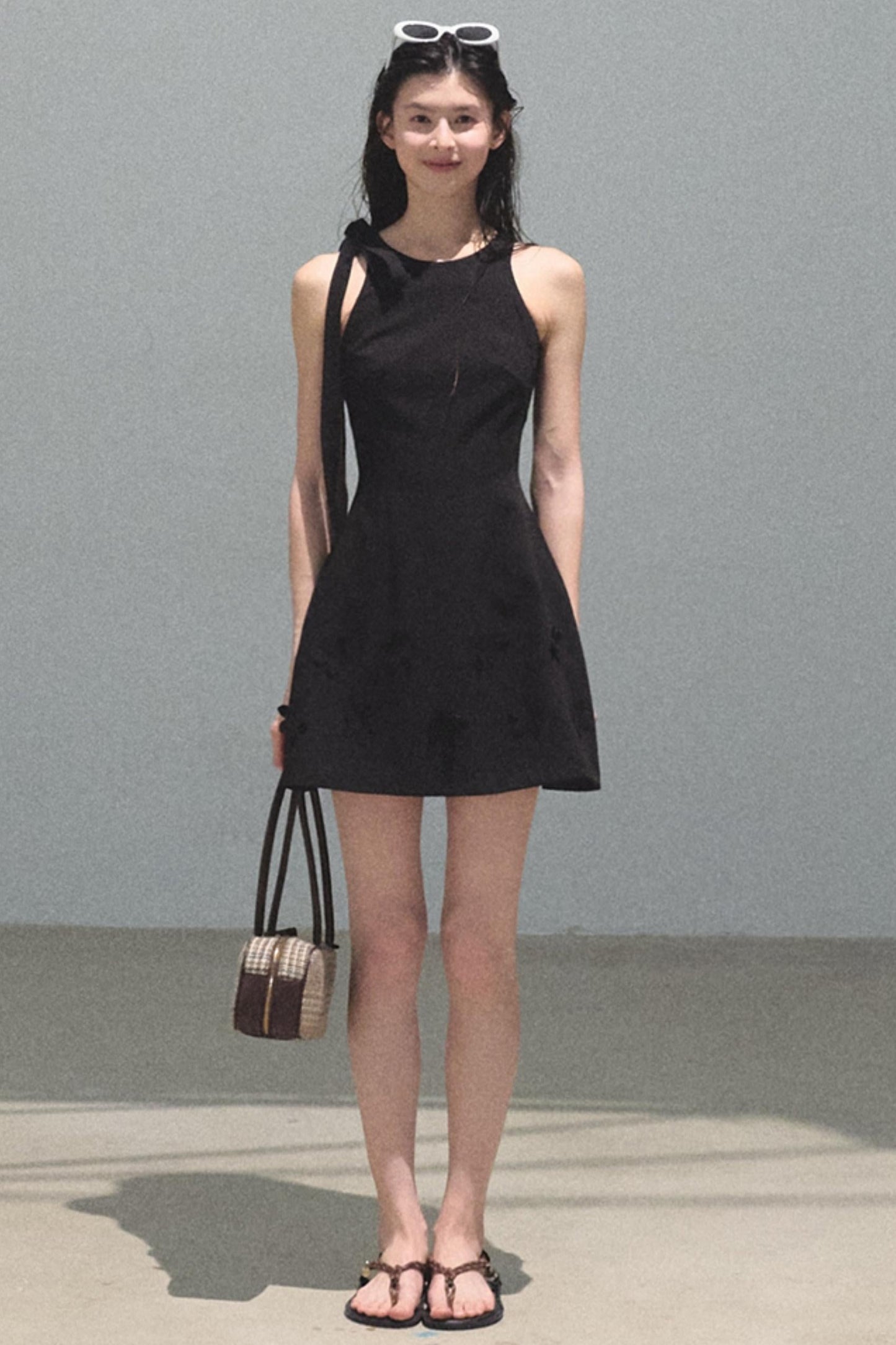 Summer Stars Floral Ribbon Racer Dress