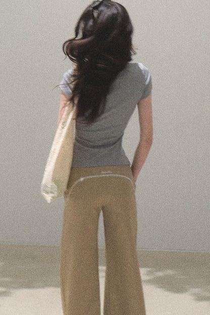 Copper Lace Wide Leg Pants