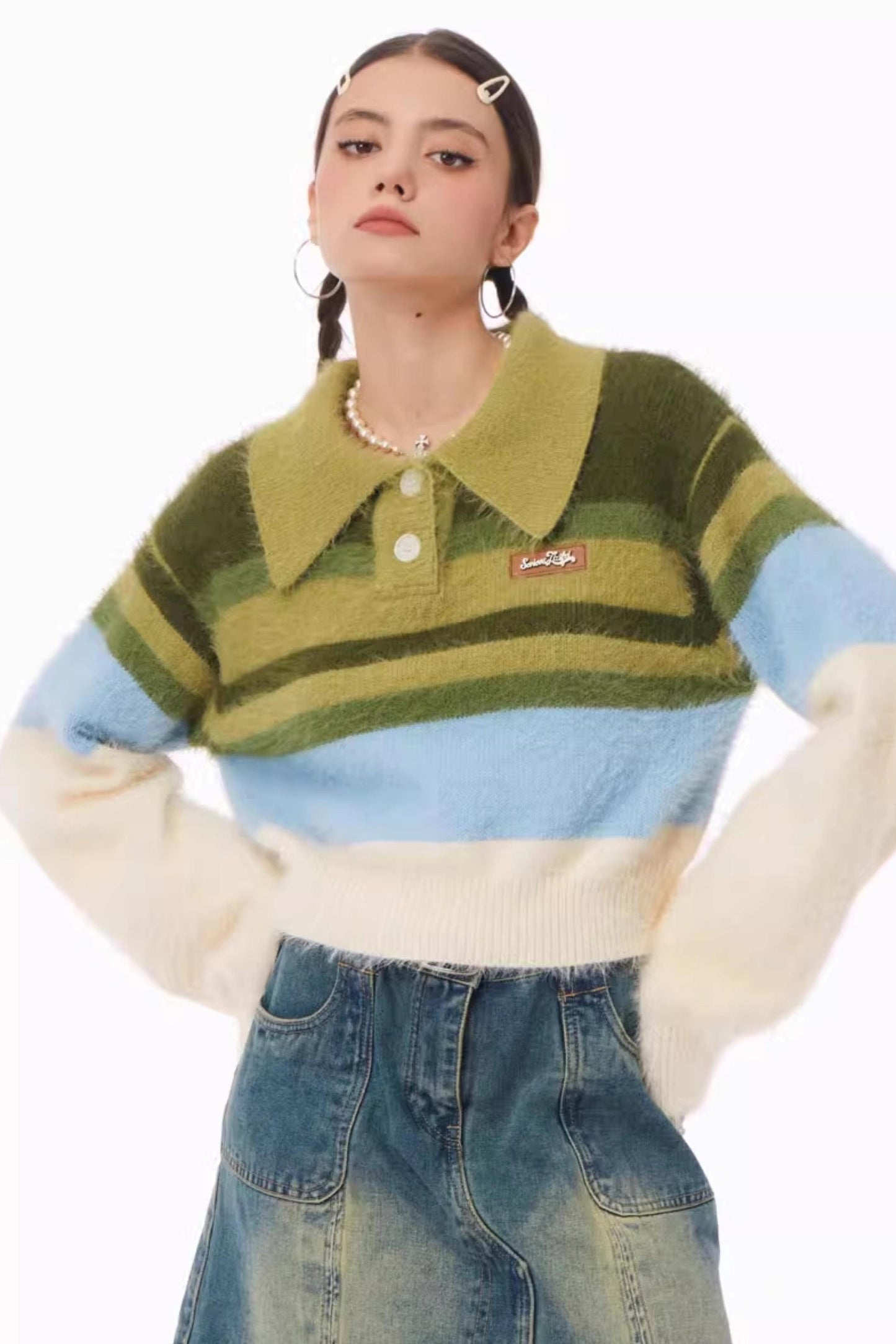 Lazy Retro Polo Neck Sweater