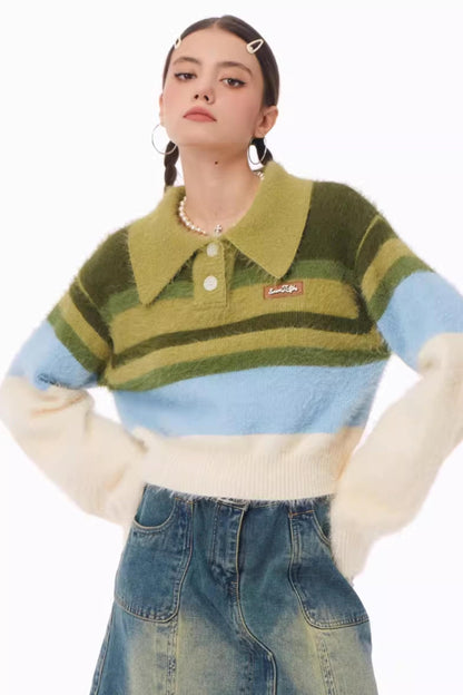 Lazy Retro Polo Neck Sweater