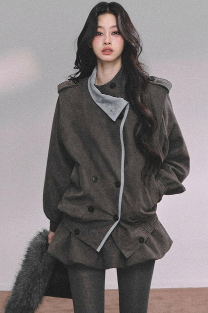 French Autumn Blazer Suit Set-Up