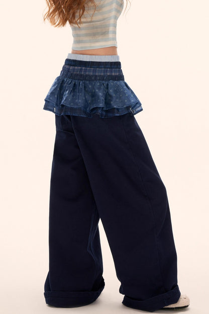 Layered Multi-Waisted Trousers