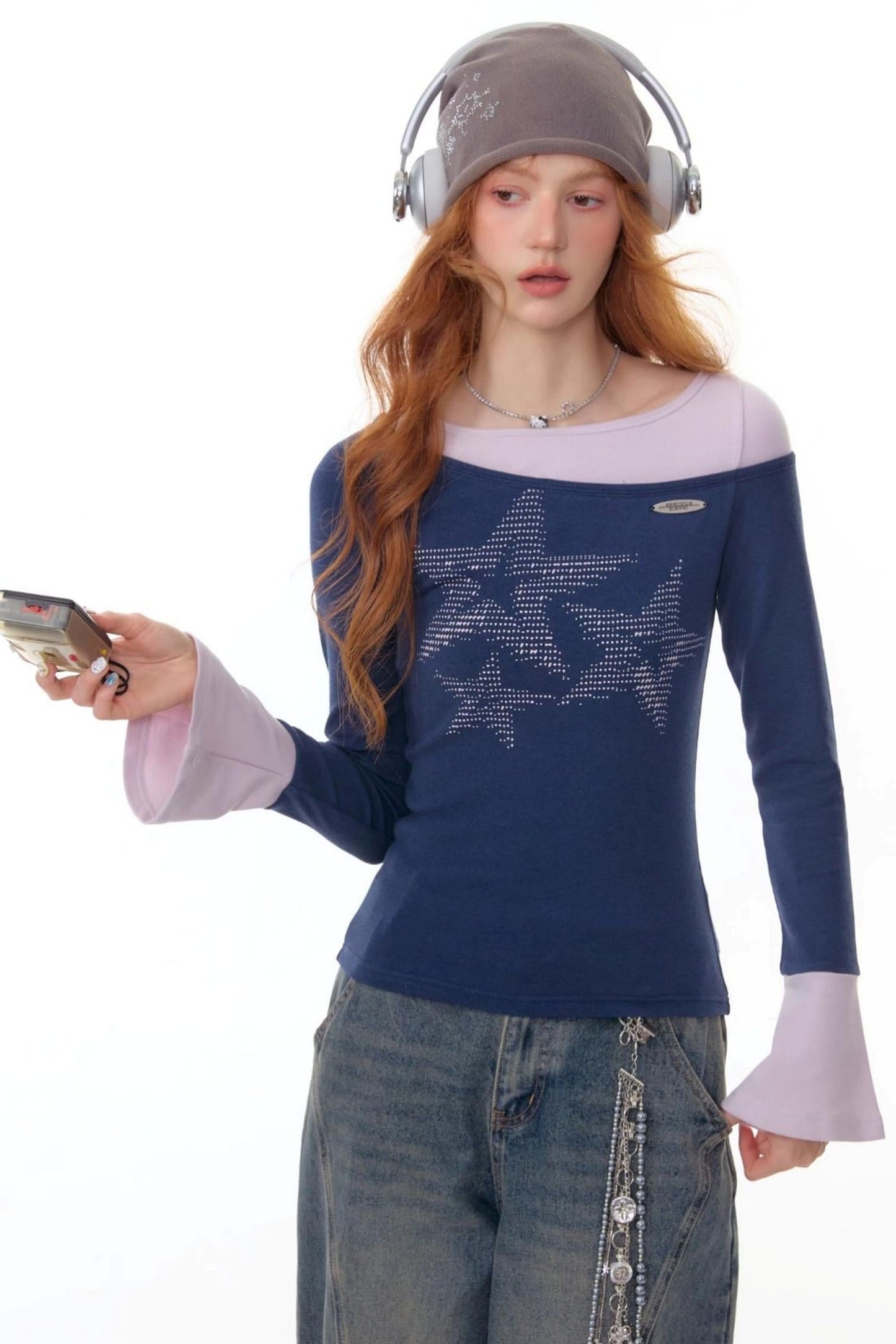 Autumn Star Flared Long Sleeve T-Shirt