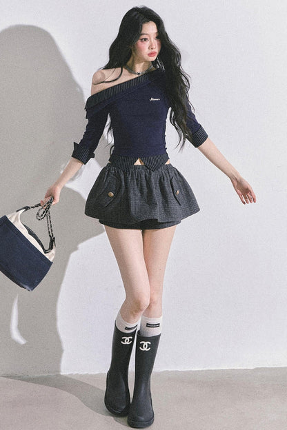 グレートーン ストライプ Tシャツ