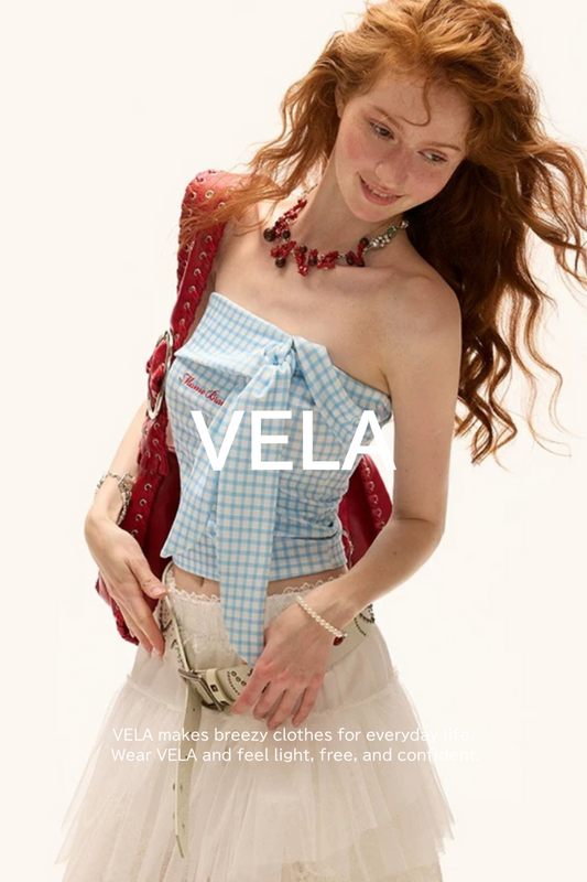 A Gingham Check Tops