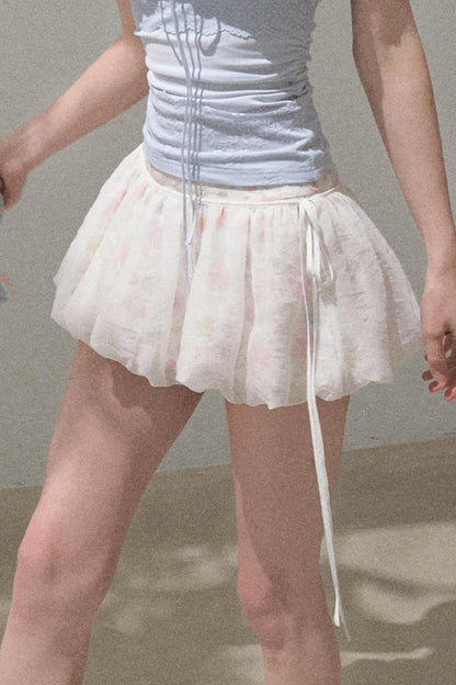 Floral Peplum Culottes Skirt Set