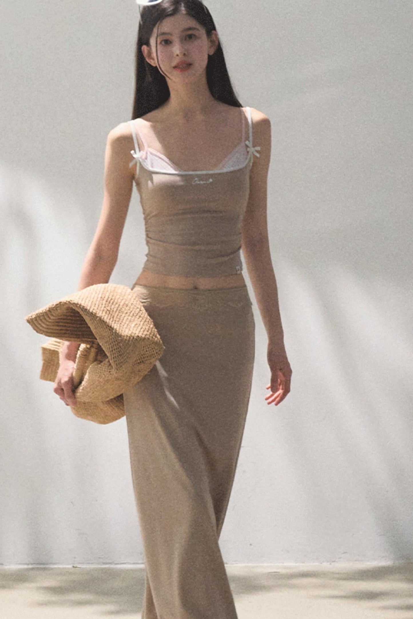 Stretch Chambray Camisole Set