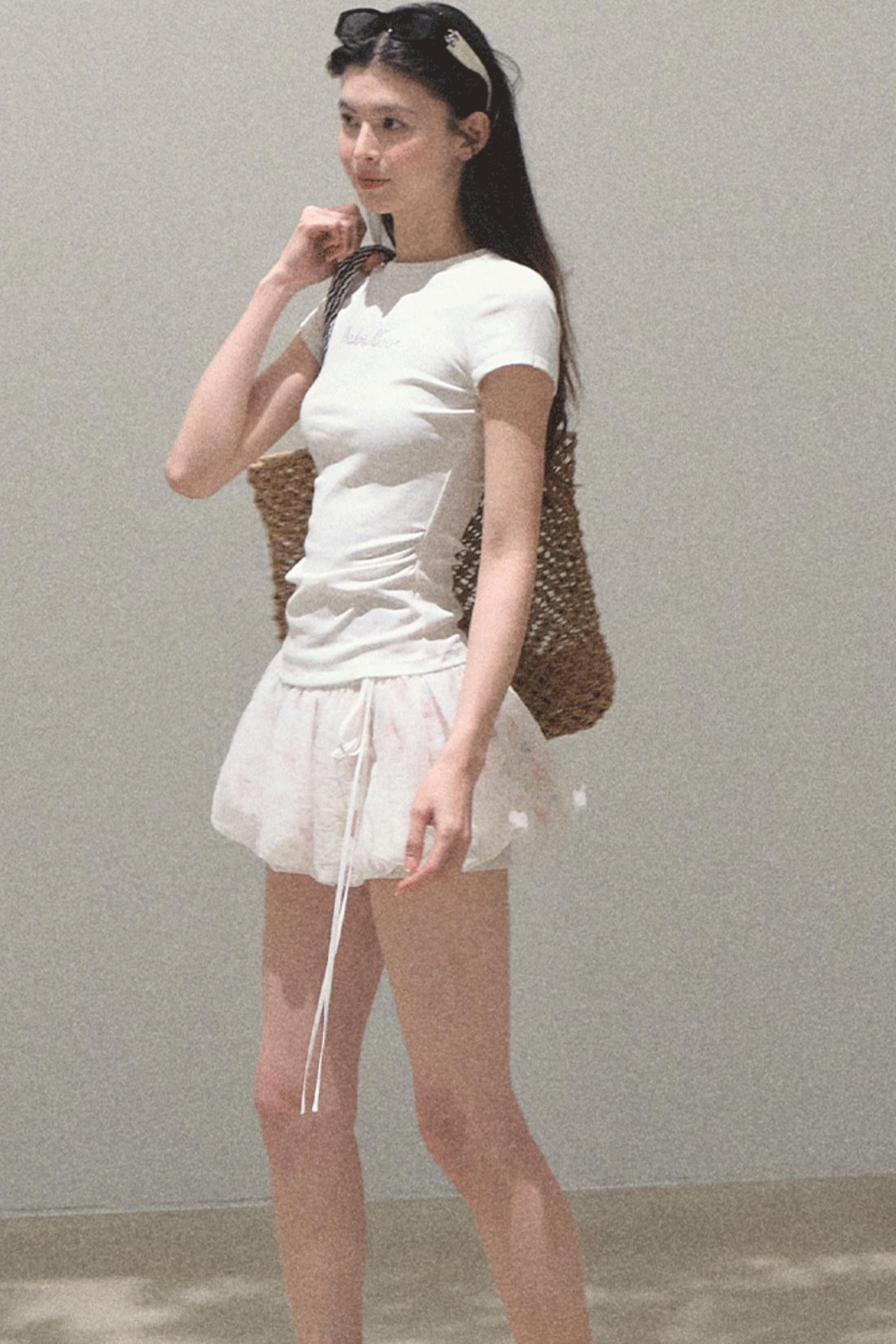 Floral Peplum Culottes Skirt Set