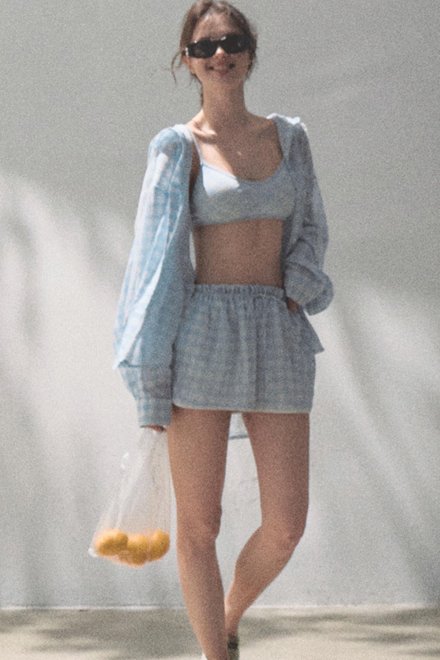 Stretch Chambray Camisole Set