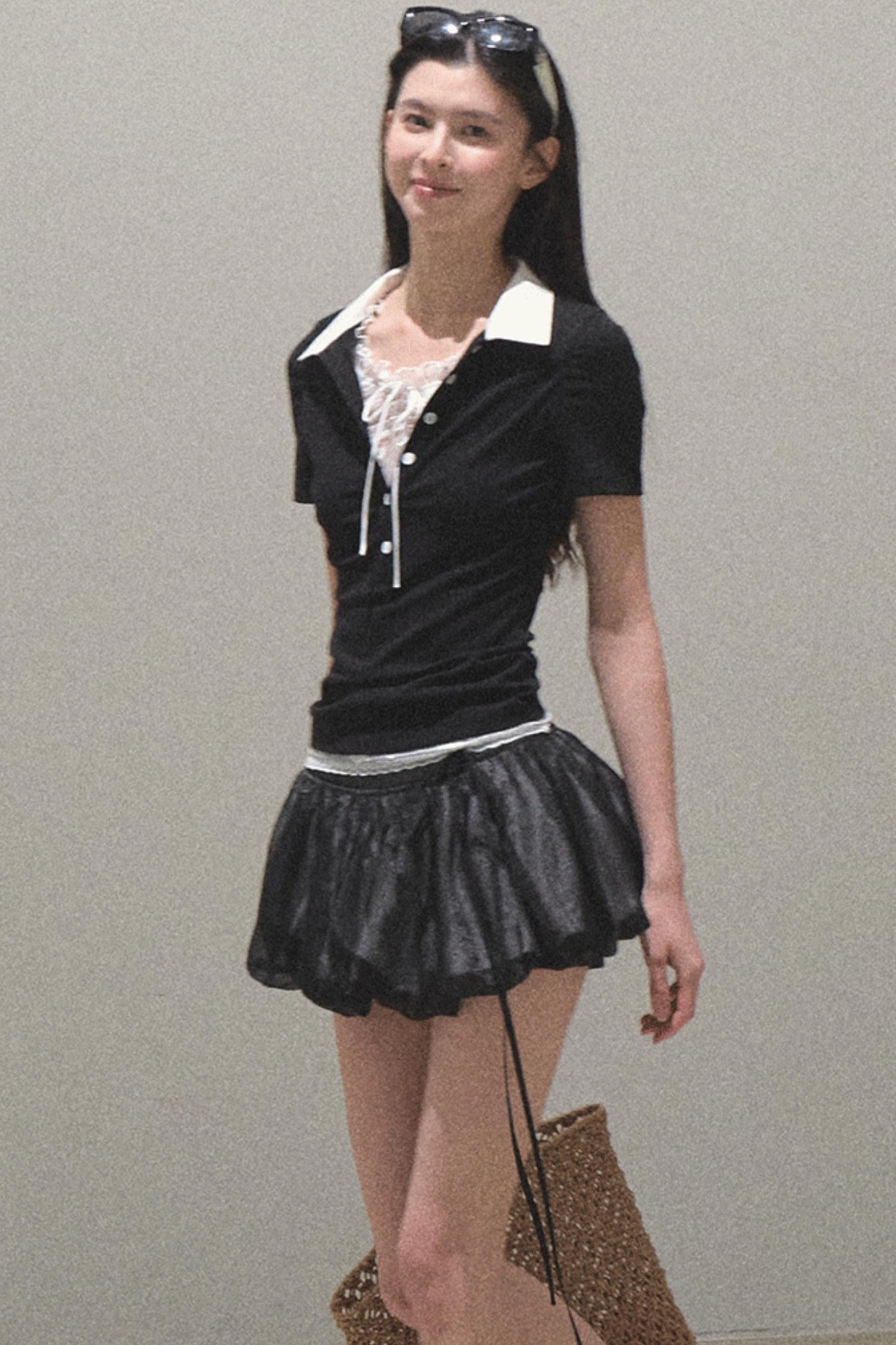 Floral Peplum Culottes Skirt Set