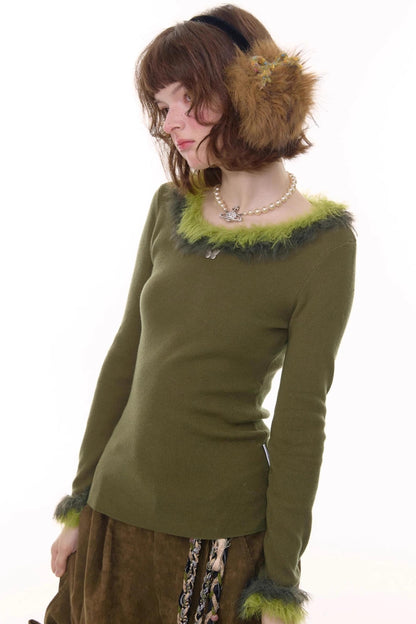 美式复古针织毛衣