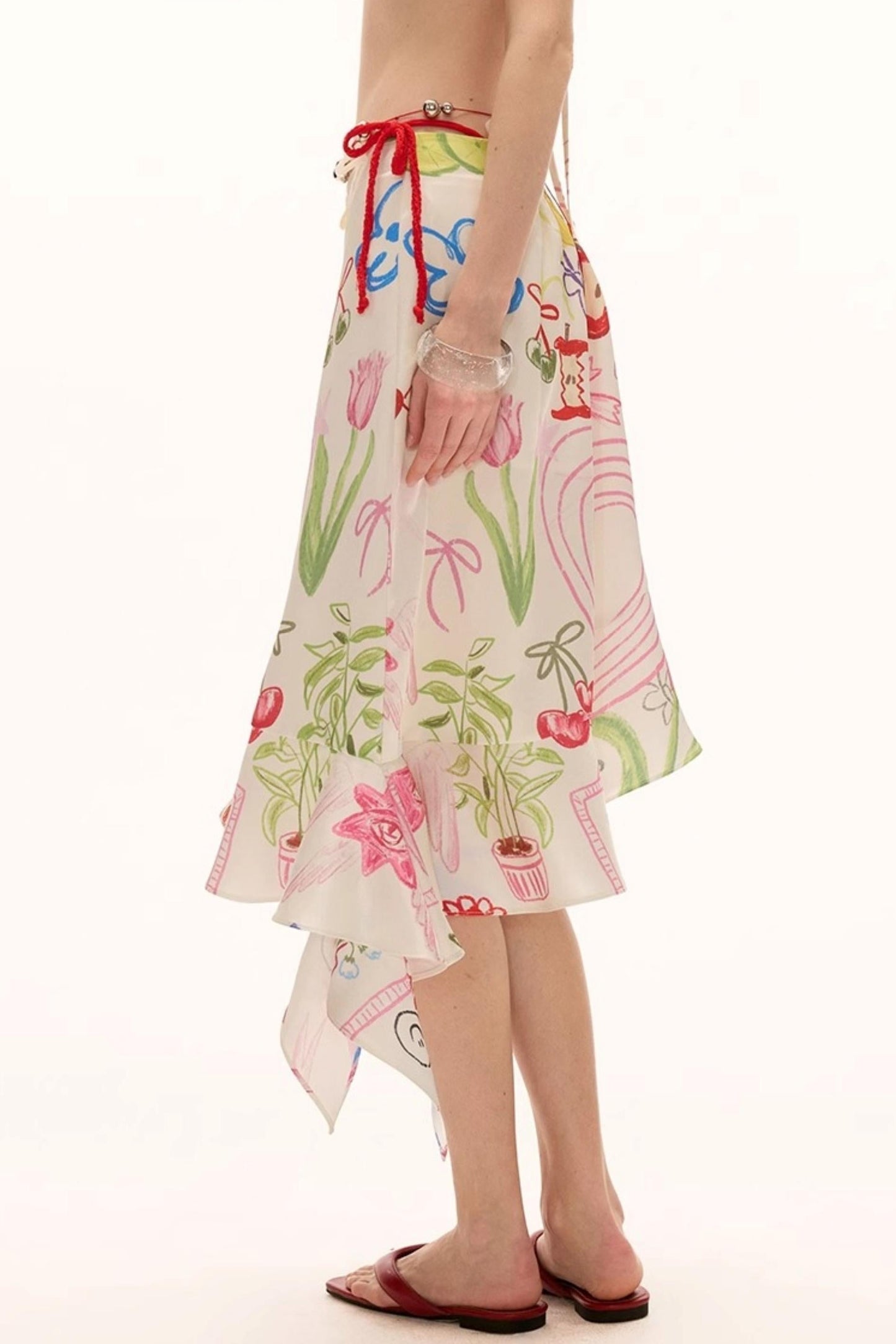 Seaside Graffiti Bustier Skirt Corset Set-Up